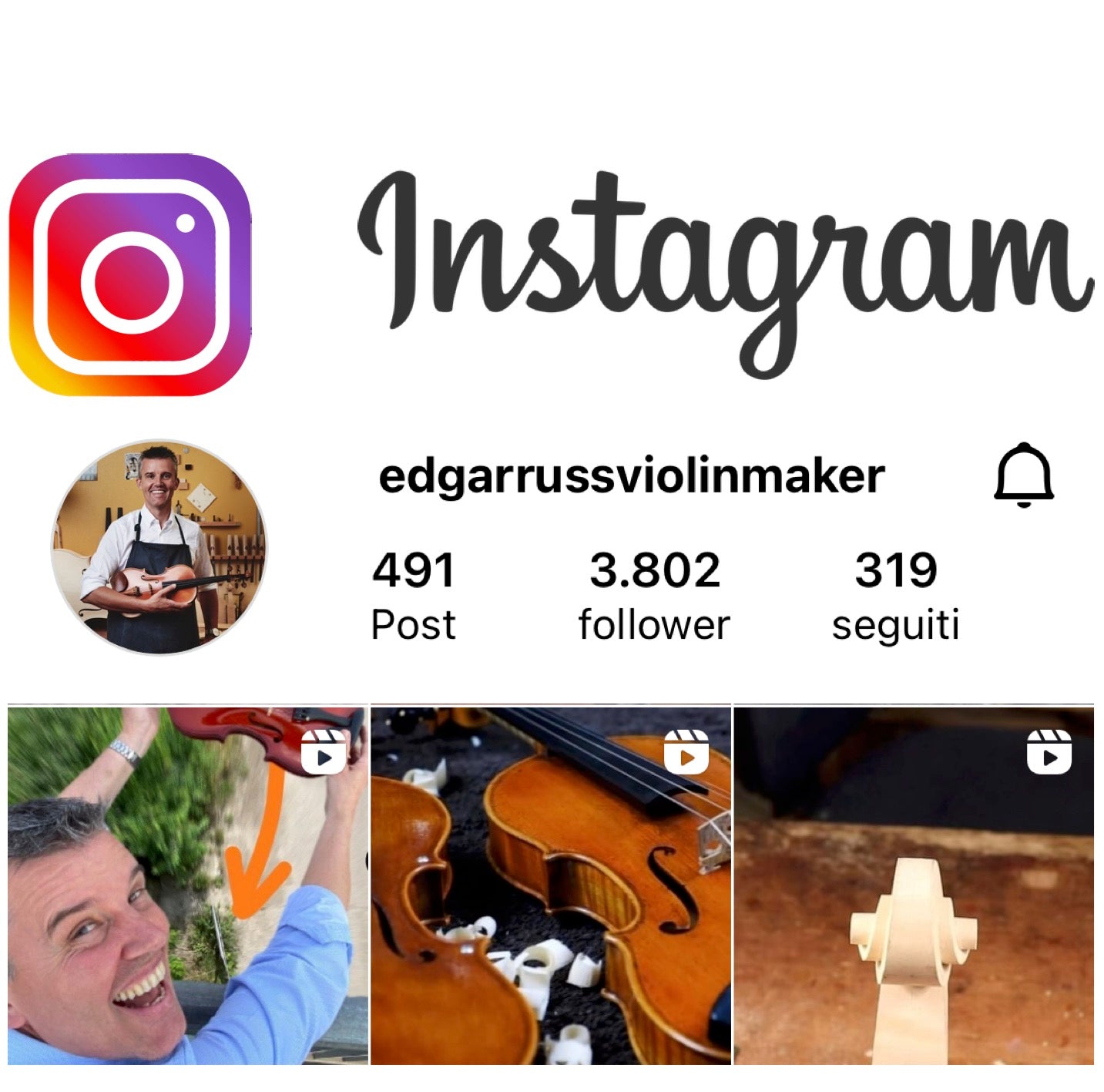 instagram edgarrussviolinmaker